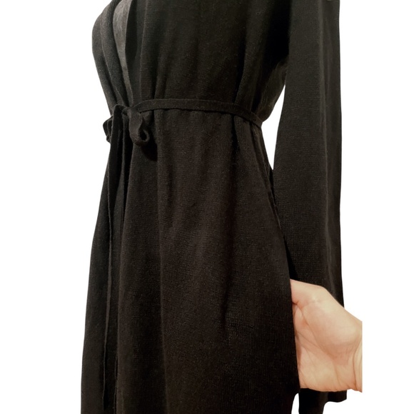 Midi/Maxi Duster Cardigan With Pockets and Tie-Waist - Picture 3 of 4